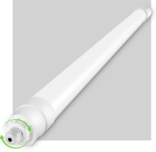 IEGLED Feuchtraumleuchte LED 90CM, IP68 Wasserfest Feuchtraumlampe LED Deckenleuchte 30W 3300LM, LED Röhre mit 4000K Neutralweiß Wannenleuchte Werkstattlampe für Büro Keller Garage