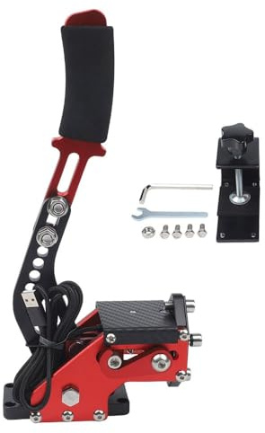 MoSundi USB-Handbremse PC-Rennspiele, kompatibel mit Logitech G27 G29 G920, Hall-Sensor, einstellbare Spannung, Aluminiumlegierung, Drift-Bremse, Assetto für Corsa für Dirt Rally (blau)