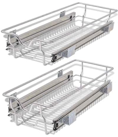 vidaXL 2X Einbauschublade 30cm Korbauszug Schrankauszug Teleskopschublade
