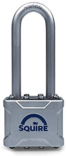Henry Squire Long Shackle Diecast Body Padlock with Boron Shackle, 44 mm (Length)