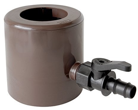 First Plast RAPF186M Recuperatore Acqua Piovana con Parafoglie e Valvola Portagomma, Marrone