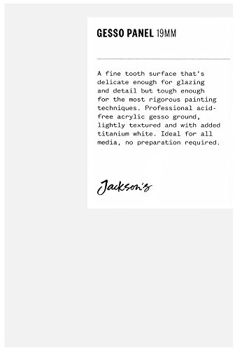 Jackson's : 19mm White Gesso Cradled Painting Panel : 4x6in (APX.10x15cm)