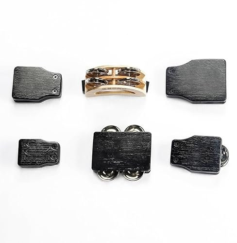 yueko GK Serie Cajon Kistentrommel Companions Set inkl. Kastagnetten Jingle Bells Fuß Tamburin Percussion Instrumente Cajon Companions