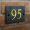 Signs & Numbers Personalised Black Slate House Number 1-99, Make Your Home or Office Special, Door or Wall House Numbers Black, 14 x 10cm