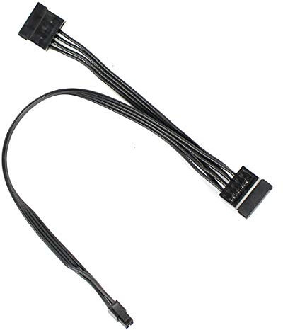JMT Cable de alimentación para PC Mini 4 pines a SATA SSD para Lenovo M410 M415 M425 B415 M610 M710 M4200R Motherboard 4P a 1 / Turn 2 SATA (tipo 4 45 cm)