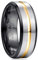 NUNCAD Ring Herren/Damen Herrenring aus Wolfram 8mm Hochzeits Ring Partnerringe Verlobungsringe Größe 56