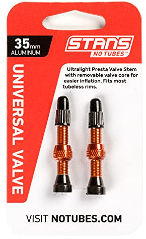 Stan's NoTubes - Universal Alloy Presta Tubeless with Removable Valve Core in (Pair)