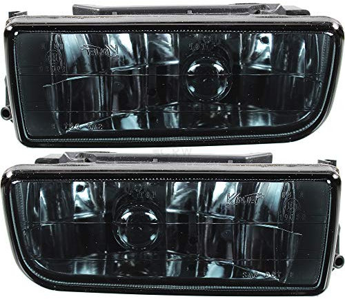 Diederichs Nebelscheinwerfer Set für BMW 3er E36 Bj. 90-99, Klarglas/smoke schwarz, H1/55W, STVZO zugelassen, inkl. Leuchtmittel H1 und Rahmenset