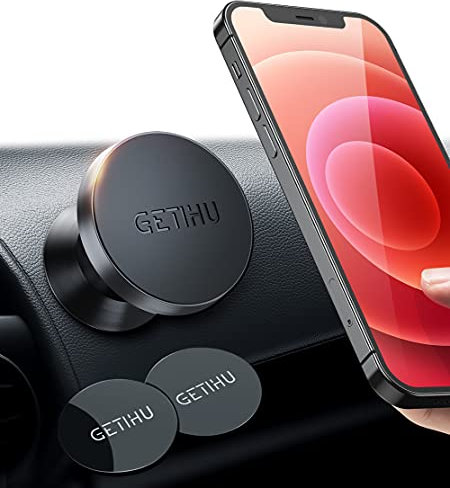 GETIHU Handyhalterung Auto Magnet, 360°Grad Drehung Armaturenbrett Handyhalter fürs Auto, Universelle KFZ Handyhalter mit GPS für Handy iPhone 12 11 X Samsung S20 Huawei Xiaomi Oppo Oneplus und mehr