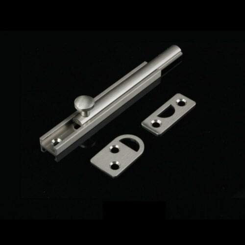 Supertool Loquet de surface, 1 verrou de porte en laiton dérouille simple pour serrures de pièces, fenêtres, portes de toilettes et abris de jardin (51 mm x 15 mm) Argenté