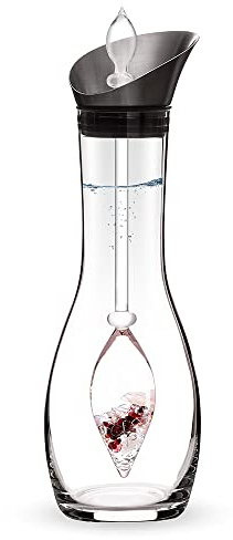 VitaJuwel Era LOVE | Edelsteinwasserset mit Rosenquarz, Granat & Bergkristall für Harmonie und Sinnlichkeit (Karaffe & Edelsteinphiole)