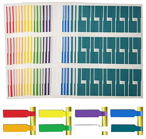 Segnacavi Elettrici,Etichette Cavi 720 Pezzi Etichetta Impermeabile Resistente Allo Strappo Etichetta Marcatore Cavo Adesive Identificazione Assortiti Etichette Colorate
