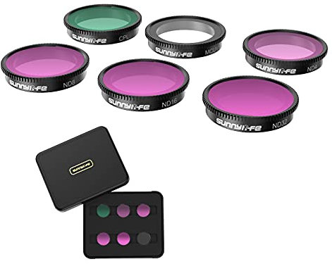 MotuTech Filter für Insta 360 GO2 Kameras mehrschichtig, hohe Transparenz, HD-Rahmen, Aluminiumlegierung, Gewindeinstallation (MCUV+CPL+ND4+ND8+ND32)