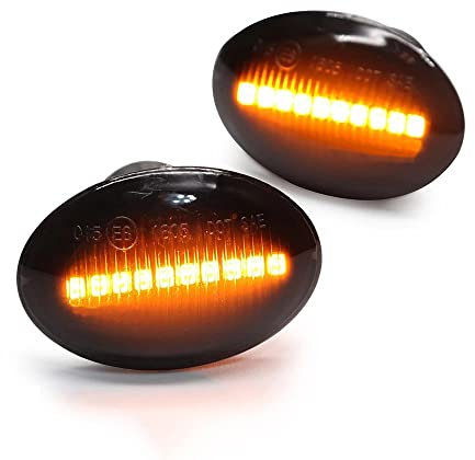 Aiyomi Dynamic LED Side Indicator Light Side Repeater Light Turn Single Side Light For Fiat 500 500C 312 Abarth Ford Ka Replacement