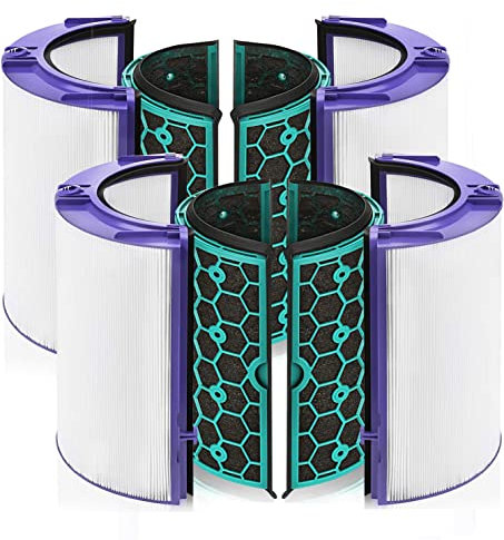 Wingsflying 2 PACK TP04 HP04 DP04 Replacement Hepa Filter for Dyson HP04 TP04 DP04 TP05 DP05 Sealed Two Stage 360° Pure Cool Fan HEPA Filter & Activated Carbon Filter