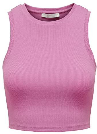 ONLY Damen Onlvilma S/L Cropped Tank Top JRS Noos, Cyclamen, L
