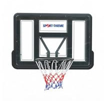 Sport-Thieme Basketball Zielbrett Dallas | Acrylglas | 110x75 cm | In- und Outdoor | Vorschriftsgemäße Linierung | Inkl. Wandhalterung | Transparent
