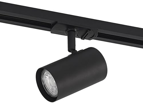 Track Lighting 1-Phase Linaro dimmable (Modern) in Black Made of Metal for e.g. Hallway (1 Light Source, GU10) from Lindby | High-Voltage