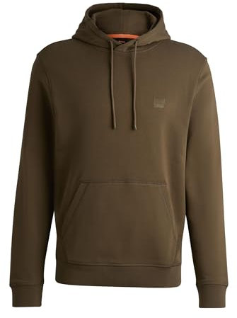 BOSS Mens Wetalk Cotton-terry hoodie with logo patch