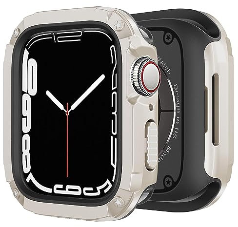 BOTOMALL Paraurti in morbido silicone con copertura in PC compatibile con Apple Watch Case 40 mm 41 mm Series 9 8 SE2 7 6 SE 5 4, protezione sottile durevole di grado militare per iWatch uomini donne