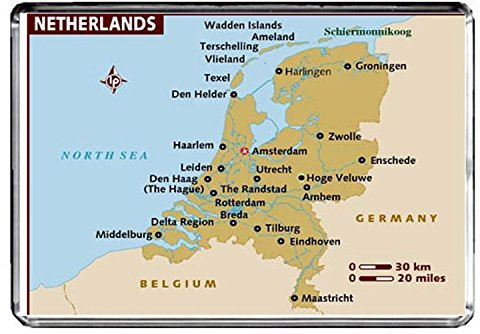 Kühlschrankmagnet mit niederländischer Landkarte