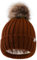 Hat Hut Damen Satin gefütterte Wintermützen Beanie-Mütze, A2-Dunkelorange, Einheitsgröße