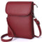 GEEADNB Kleine Crossbody-Taschen für Frauen PU-Leder Handy Portemonnaie mit Schulterriemen (Burgunderrot)