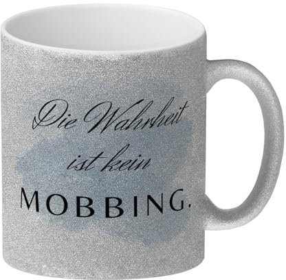 Die Wahrheit ist kein Mobbing Glitzer-Kaffeebecher die ehrlichste Tasse der Welt lustiger Glitzer-Kaffeebecher mit Spruch für Kollegen Ehrlichkeit Kaffeetasse Wichtelgeschenk Büro