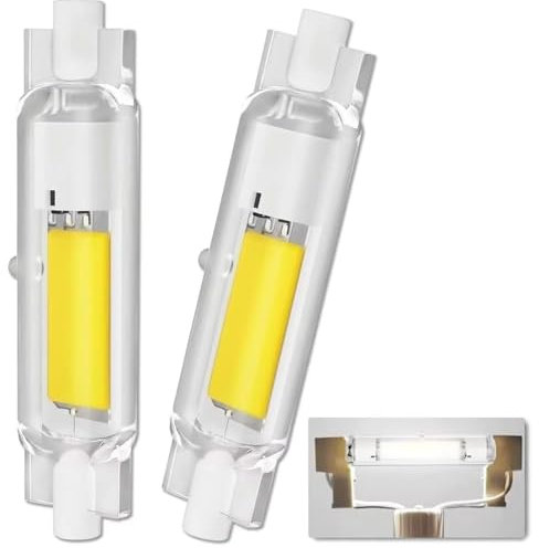R7S LED 78mm Dimmbar 15W, R7S LED Lampen, 15W R7S LED Glühbirne Ersatz 100W 150W Halogen Leuchtmittel,R7S LED COB Birne Kaltweiß 6000K 1500LM,LED Stablampen für Deckenfluter,360° Abstrahlwinkel,2pcs