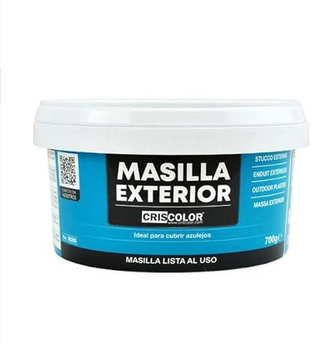 Masilla de relleno para Exterior, Pasta para cubrir azulejos, Lista para usar,Calidad profesional 700g. Blanco