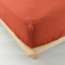 douceur d'intérieur, Drap Housse (160 x 200 cm) Angelia Terracotta, Gaze de Coton