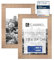 CABBEL Doppelpack (2er Set) Bilderrahmen 18x24 cm, Mokka, stabiles MDF-Holz Rahmen, bruchsicherem Plexi-Glas, zum Aufhängen & Aufstellen, ideal für Fotos/Bilder/Collage