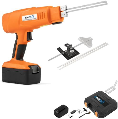 BAUTEC Styroporschneider AKKU-STYROCUTTER 200W » Set 3 inkl. Zubehör » 2 Akkus » Hartschaumschneider » Handgerät