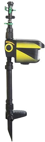 Water Jet Animal Repellent Solar with PIR Motion Sensor and Solar Battery - Garden Repellent Device with Adjustable Spray Angle & Distance, up to 10 M Range