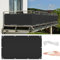AYLFBFU Balkon Sichtschutz 0.9 x 12m Meterware, UV- und Wetterbeständig, Balkonverkleidung für Balkon Garten Terrassen Hof, mit Ösen Kabelbinder und Kordel, Schwarz