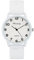 ALCENTIS Montre Femme Bracelet Silicone - Look très Tendance - Grand Cadran Rond (Bracelet Blanc - Cadran décor)