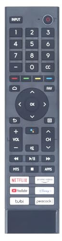AULCMEET ERF3J80H Replaced Voice Remote Control fit for Hisense Smart 4K UHD TV 65U8G U6G 55U6G 50U6G 65U6G 75U6G 50U68G 55U68G 65U68G 75U68G A6G 75A6G 43A6G