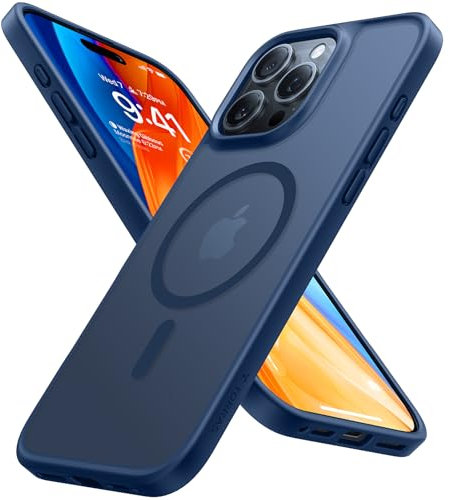 TORRAS for iPhone 16 Pro Case with MagSafe, 12FT Military Grade Shockproof, Slim Thin but Sturdy, Velvety Touch and Anti-Slip Texture, Magnetic Protective for iPhone 16 Pro Case Cover, Matte Blue