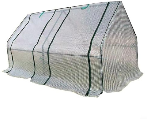 HEIBTENY weiße Mini-Gewächshaus-Schutzhülle PVC+PE Material Geeignet für Hochbeete Blumenraumabdeckung, Balkon, Garten, Blumenständer, Bargeld-Isolationsschuppen 180*90*90cm