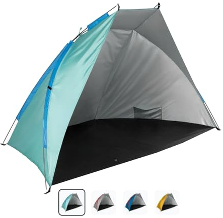 AQUASTIC Strandzelt Concielo Leichtes Kompaktes und Schützendes Zelt mit UPF 50 120x210x120 cm aus Strapazierfähigem Polyester und Glasfaser Ideal für den Strand Farbe Türkis