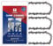 12 Inch Chainsaw Chain, 3 Pack 3/8 LP Pitch .043'' Gauge 45 Drive Links Fits Dewalt 20V DCCS620, Milwaukee M18 FUEL, Kobalt 1224, WG350/ 380, LCS1240 - DWO1DT612