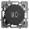 DEBFLEX - Casual Evo - Prise Double USB (USB-A 3A + USB-C 3A) - Pour alimenter et Recharger Divers Appareil Electroniques - ABS - Installation Encastrée - Noir - 76 x 76 x 42 mm
