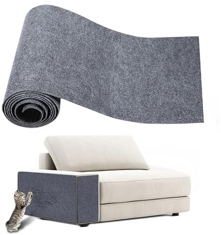 JIANFA 300cmx40cm Kratzmatte für Katzen, Kratzbretter Kratzschutz, Zuschneidbare Katzen-Kratzmatte zum Schutz von Sofas Katze Bäume Wand und Möbel（Hellgrau）