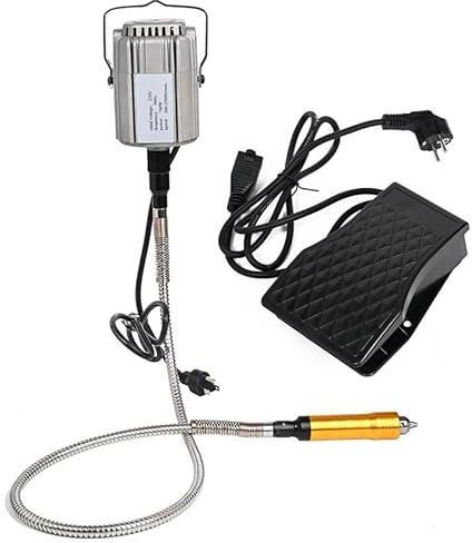 Outil rotatif à arbre flexible, 780 W, meuleuse électrique suspendue, kit de machine à arbre flexible à suspendre avec pédale de contrôle au pied pour sculpture sur bois, polissage, ponçage