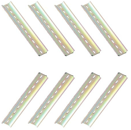 Aluminium Schiene, Klemmschienen aus Aluminiumlegierung, T Track Aluminiumlegierung, 8pcs Hutschiene Rostfrei Tragschiene,für Verteilerschrank Schaltschrank Einbau Metall SchienenmontageLang 200mm