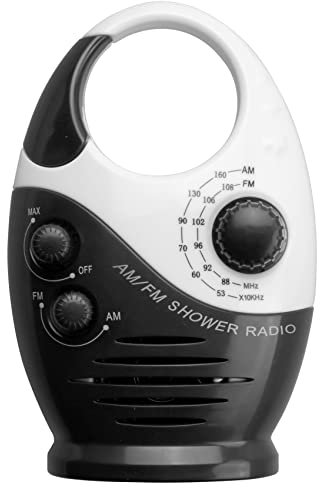 Huudngeje Am/FM Mini Ducha Radio BañO Impermeable Radio Colgante MúSica Radio Altavoz Incorporado