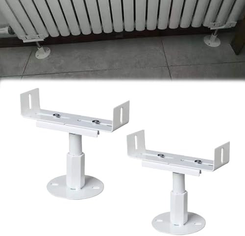Radiador, 2 Piezas Soporte Para Radiador 18-23 Cm Altura Regulable Y 3-22 Cm Ancho Regulable Patas De Radiadores De Aluminio Soporte De Suelo Para Radiadores De Columna