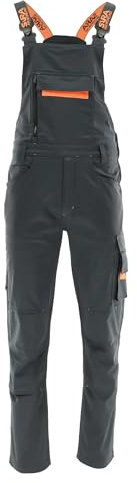 SARA Arbeitshosen Männer Stretch - Latzhose Herren Arbeitshose mit Kniepolstertaschen - Arbeitslatzhosen Männer für alle Jahreszeiten Gr.46-64