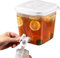 Dispensador de agua con grifo y tapa, recipiente de 3,5 L para frigorífico, dispensador de limonada de , dispensador de bebidas con grifo, de frutas, dispensador de zumo para cocina