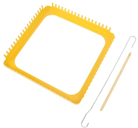 Jwthee Weaving Looms Kit for Kids, Looms Bracelet Kit, Metal 18 Teeth Square Looms for Potholder or Friendship Bracelet